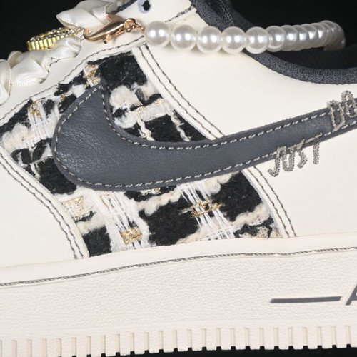 Nike Air Force 1 Foggy Pearl Premium Handmade Customized Sneakers New