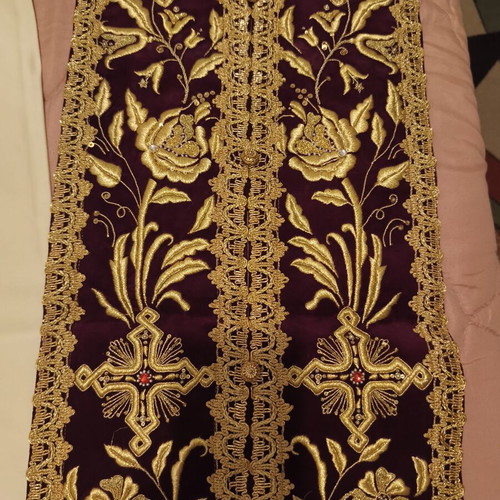 Complete Handmade Embroidered Priestly Vestment Like New