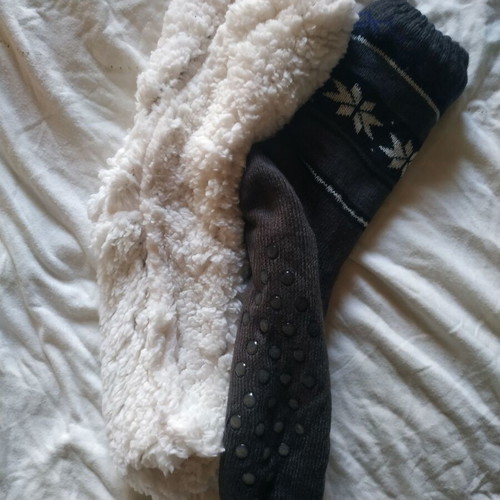 Unisex slippersocks with thick fleece lining new