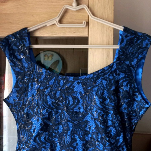JDC London dress like new, slim fit, black and blue, size L