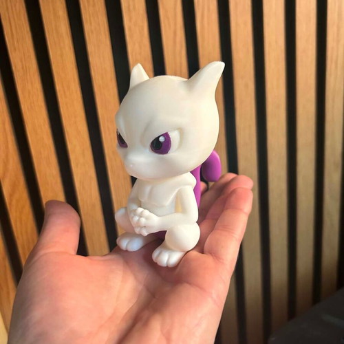 Chibi Mewtwo figure 3D printed, new