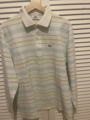 Lacoste cotton long sleeve shirt used, white, size L