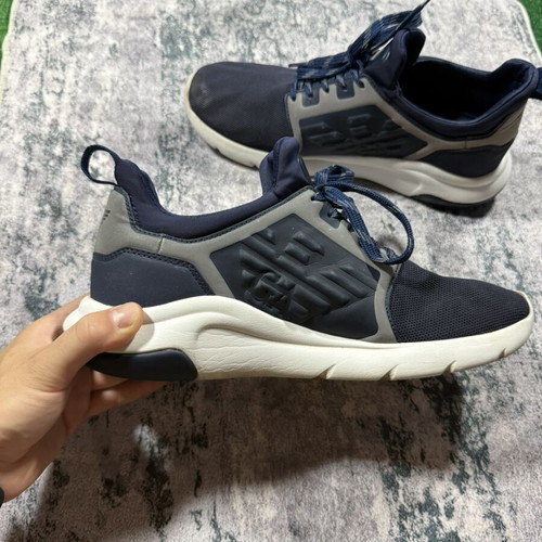 EA7 Emporio Armani Sneakers used, navy blue and white, EU 43 1/3