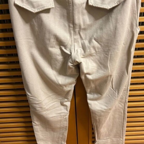 ASOS cotton tracksuit bottoms with back pockets, like new, beige, medium