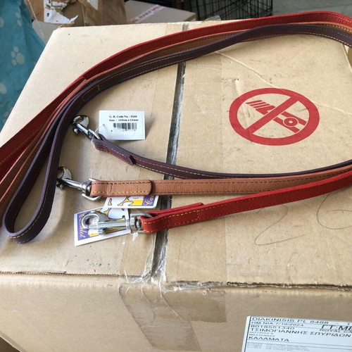 Pet Camelot Nubuck Leather Leash 12mm x 105cm new
