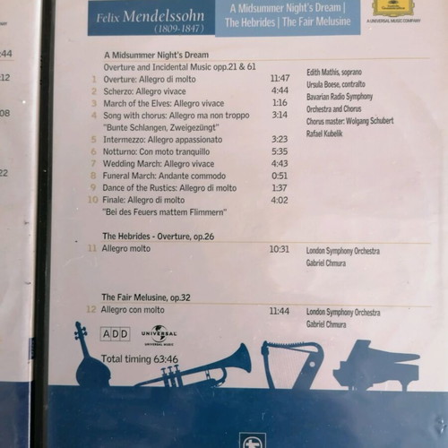 Mendelssohn CD like new