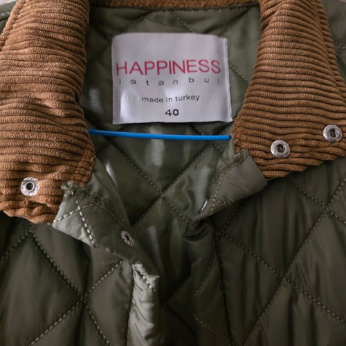 Sleeveless jacket Trendyol like new, khaki with brown corduroy details