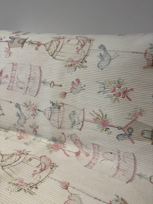 Καλοκαιρινό χαλί παιδικού δωματίου Zara Home μεταχειρισμένο με μοτίβο κλουβιά και πουλάκια