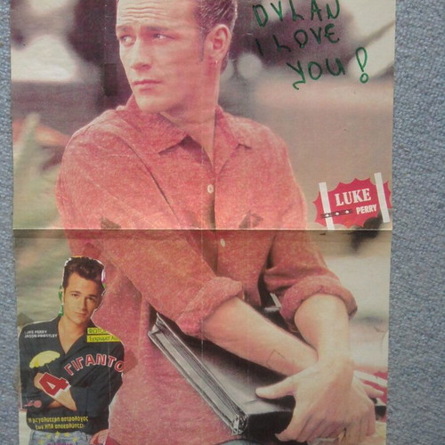 Αφίσα Beverly Hills με Luke Perry & Jason Priestley, περιοδικό Μανίνα