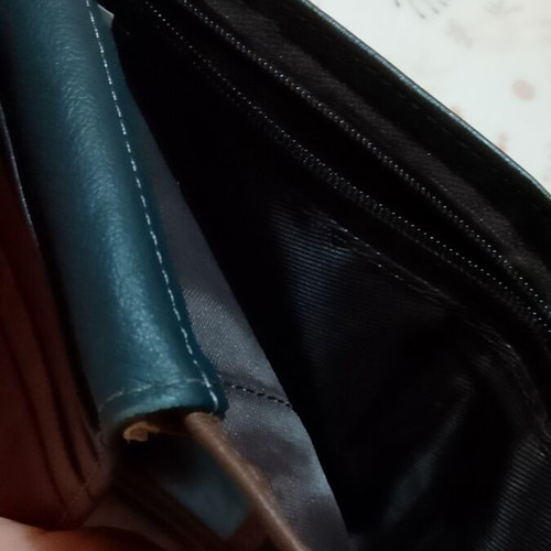 Vera Pelle leather men's wallet, black and brown