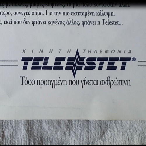 Telestet Greece Map 1995 like new, collectible