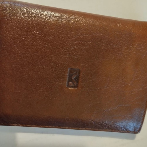 Michelin leather wallet used, brown