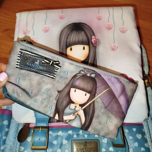 Santoro London Gorjuss Rosebud school backpack and pencil case