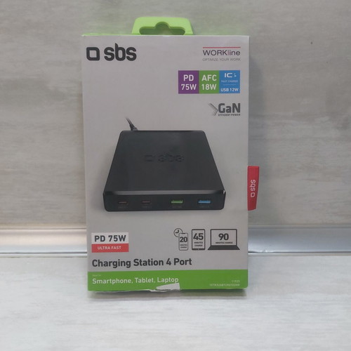 SBS WORKline GaN Charging Station 75W Power Delivery 4-Port