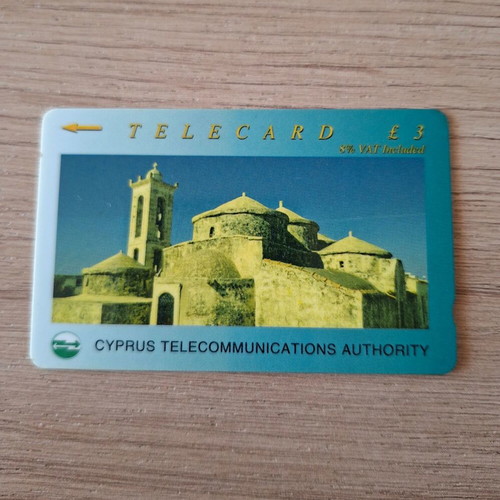 Cypriot telecard used with Agia Paraskevi church image