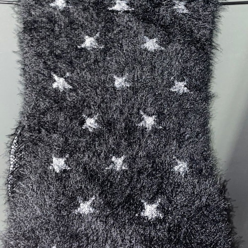 Zara metallic scarf like new, black and silver