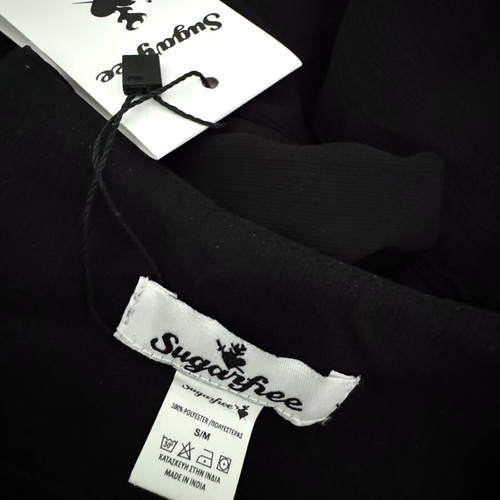 SugarFree transparent black kimono with belt size M