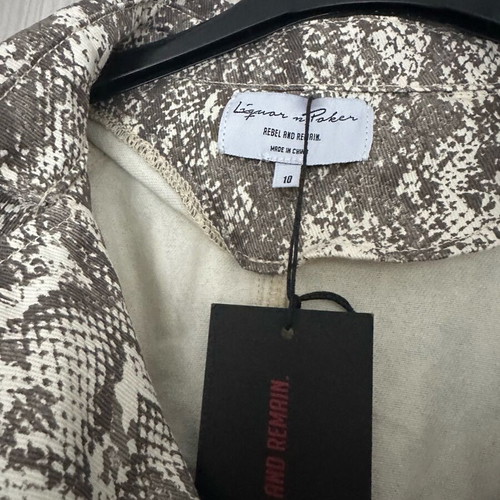 Denim trench coat ASOS Liquor N’ Poker new with snake print