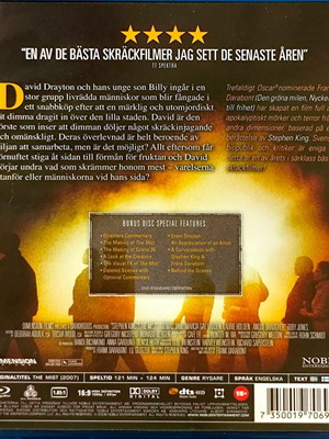 The Mist Blu-Ray μεταχειρισμένο, ταινία τρόμου/επιστημονικής φαντασίας