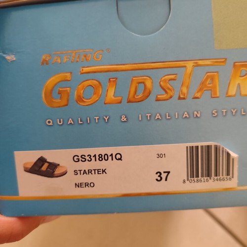 Goldstar leather sandals like new, adjustable straps, size 37, black