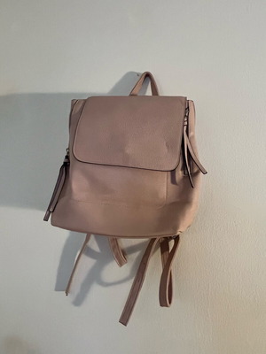 Stradivarius pink backpack with three compartments