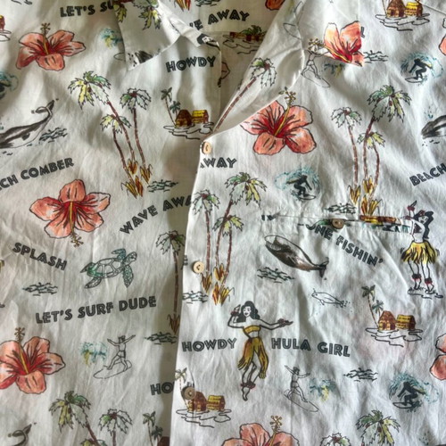 H&M shirt XXL with exotic print like new, multicolor