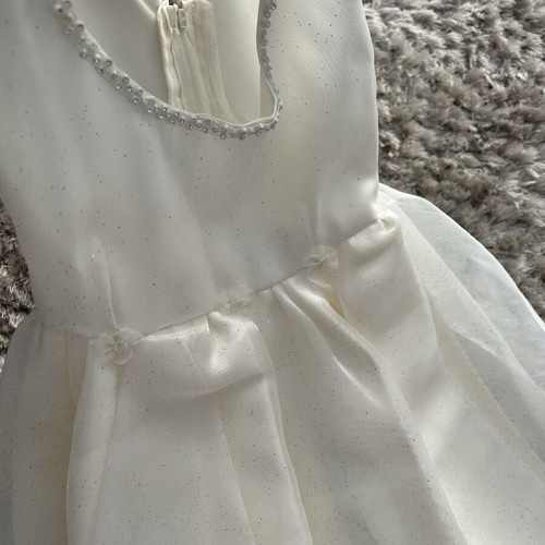 Children's dress for flower girl embroidered and hand-sewn with bolero, like new, age 1-2