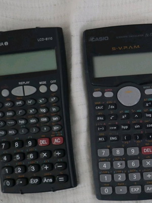 Scientific calculators used Olympia and Casio models