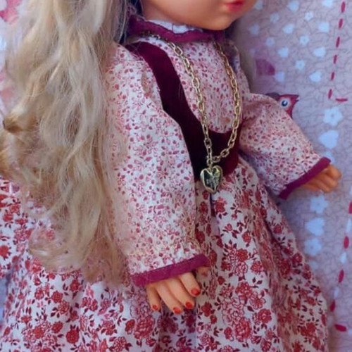 El Greco Dream Doll 45cm like new with velvet floral dress