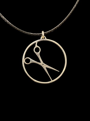 925 Silver Handmade Scissors Pendant New