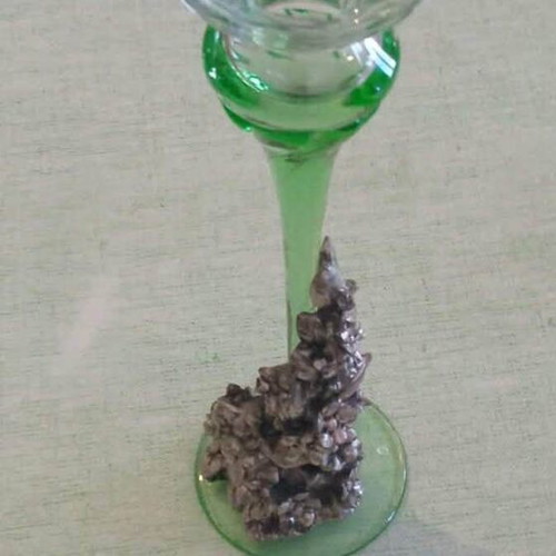 Κηροπήγια La Meridiana Art Glass με επικάλυψη ασημιού 925, ζευγάρι