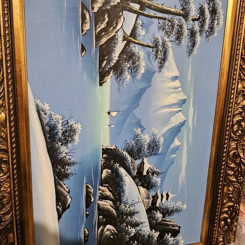 Painting like new with beautiful frame 0.76×1.00