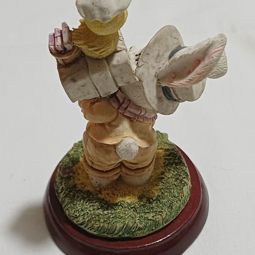 Easter decoration rabbit and duck like new, polyresin