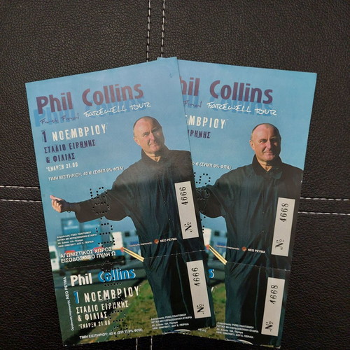 Phil Collins Farewell Tour tickets used, 2 pieces, Peace and Friendship Stadium