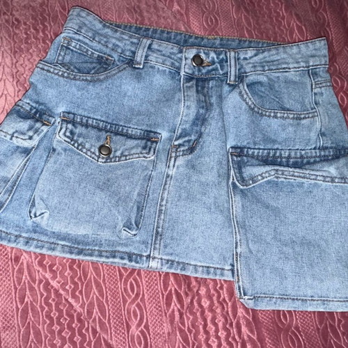 Denim skort like new, blue with side pockets