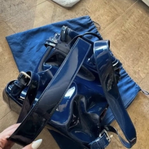 Armani Jeans blue shoulder bag used, large capacity