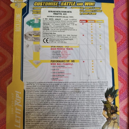 Beyblade Metal Fusion Rock Leone Hasbro new