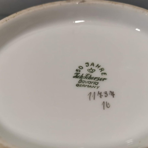 Art Deco teapot used, porcelain with geometric design