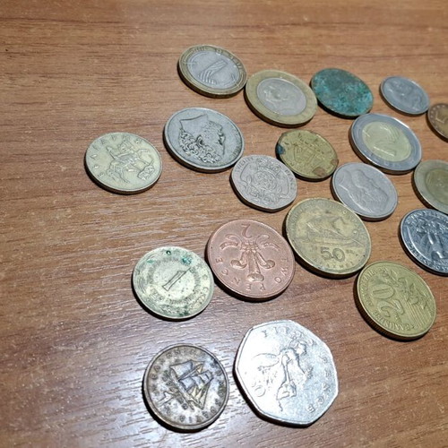 Various coins used, pack