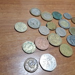 Various coins used, pack
