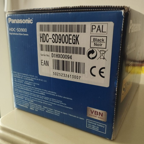 Panasonic HDC SD900 video camera like new