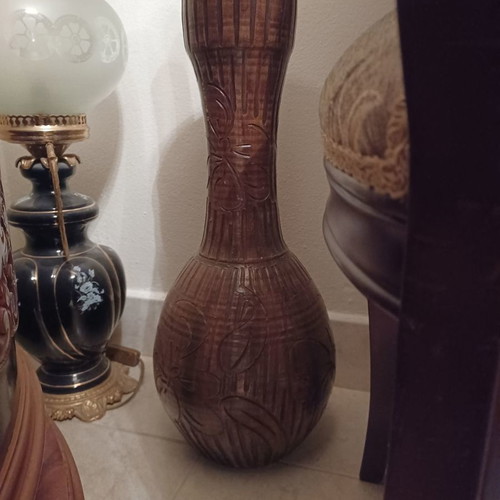 Ceramic floor vase used, height 58 cm