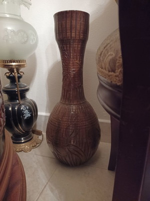 Ceramic floor vase used, height 58 cm