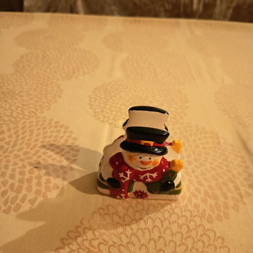 Christmas ceramic napkin holder like new