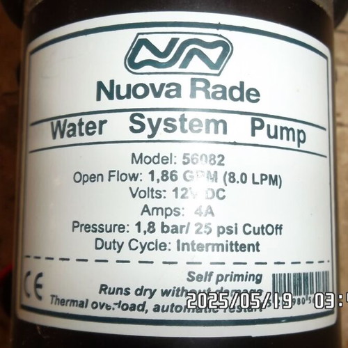 Pressure water pump 12V used with complete shower kit