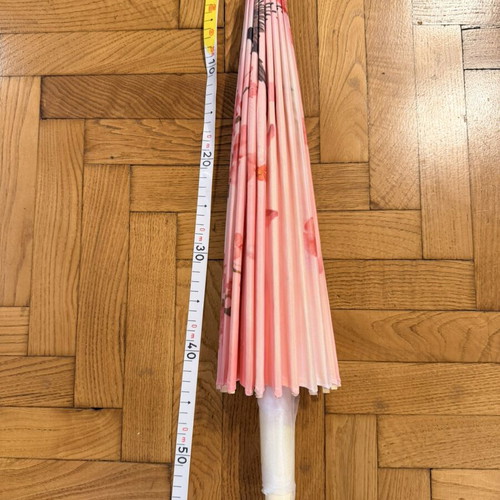 Chinese Pink Umbrella New With Almond Blossom And Bird Pattern