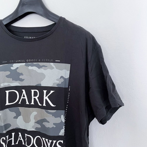 Primark short-sleeve T-shirt used, size XL, black