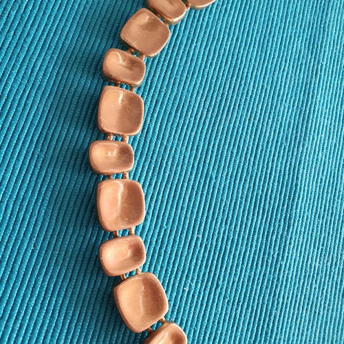 Anne Klein vintage choker necklace used, gold tone