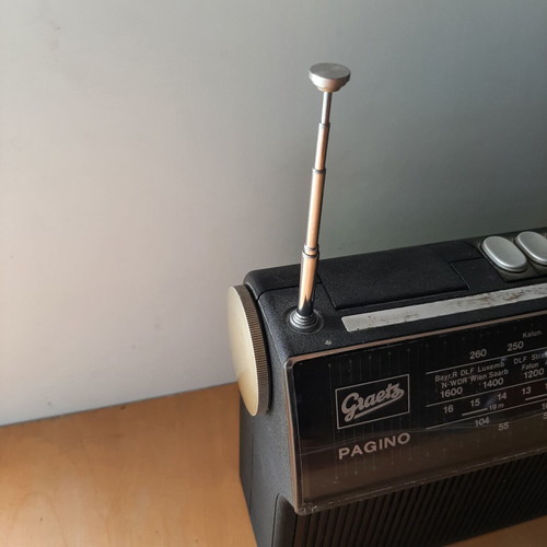 Graetz Pagino vintage portable transistor radio used, 1970s German