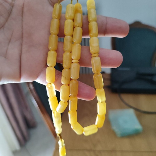 Amber komboloi, 33 beads, Baltic royal amber